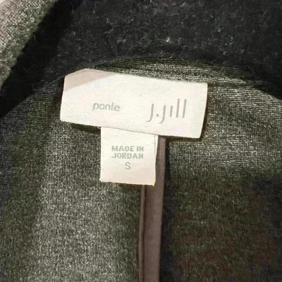 J.Jill women’s size Small Gray Ponte Blazer stretch 3/4 sleeve - Picture 2 of 3